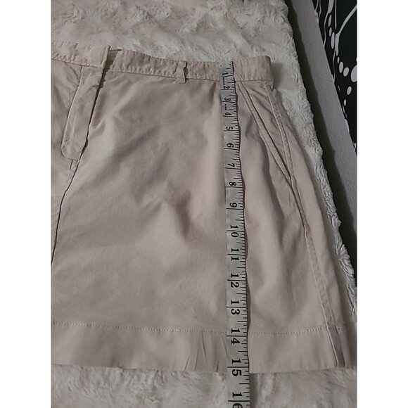 Theory Khaki Tan Mini Skirt Pockets Size 12 Preppy Minimalist - Picture 6 of 8